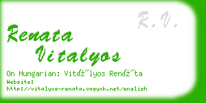 renata vitalyos business card